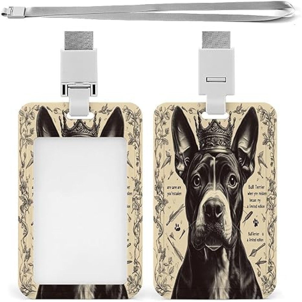Royal Bull Terrier Lanyard ID Badge