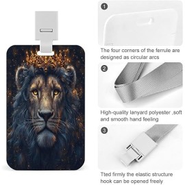 Royal Lion Crowned Lanyard ID Badge