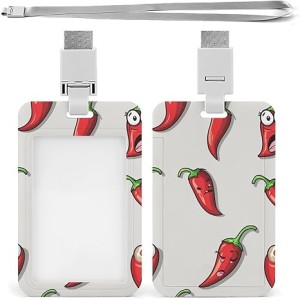 Spicy Peppers Pattern Lanyard ID Badge