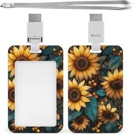 Sunflower Garden Lanyard ID Badge